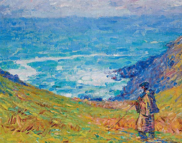 John Peter Russell Pecheur sur falaise china oil painting image